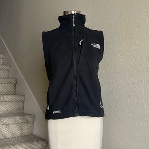 The North Face Sz S Windwall  Full Zip Black Fleece Vest